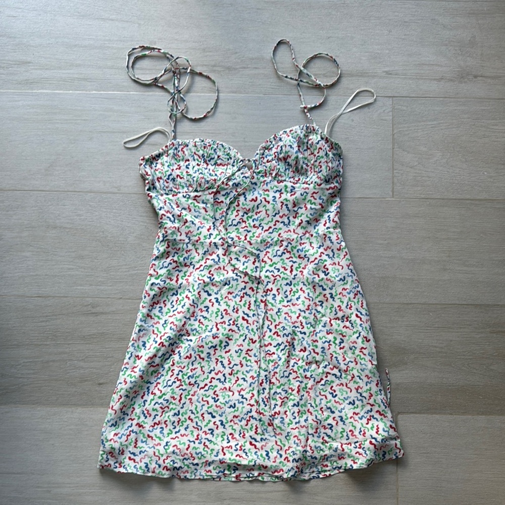 Realisation Par silk mini Spaghetti Strap Sundress